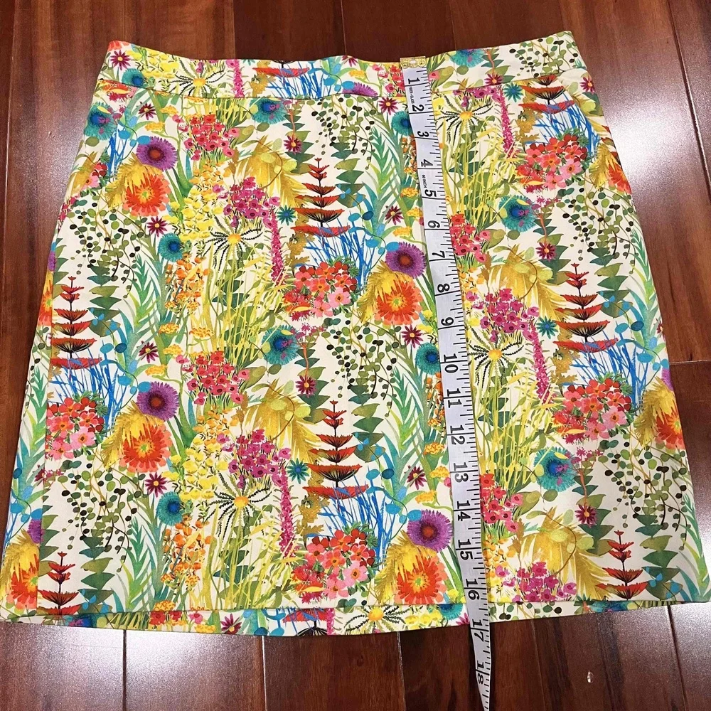 J.Crew Liberty Art Fabric Skirt Yellow Multicolor Floral Pattern Mini Size 0‎